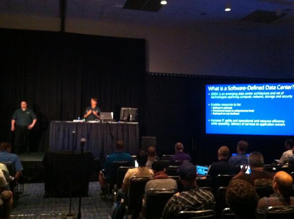NetApp's tweet image. Today's breakout session on the modern datacenter with @vStewed and @glnsize is underway at #msTechEd. #NetAppTechEd