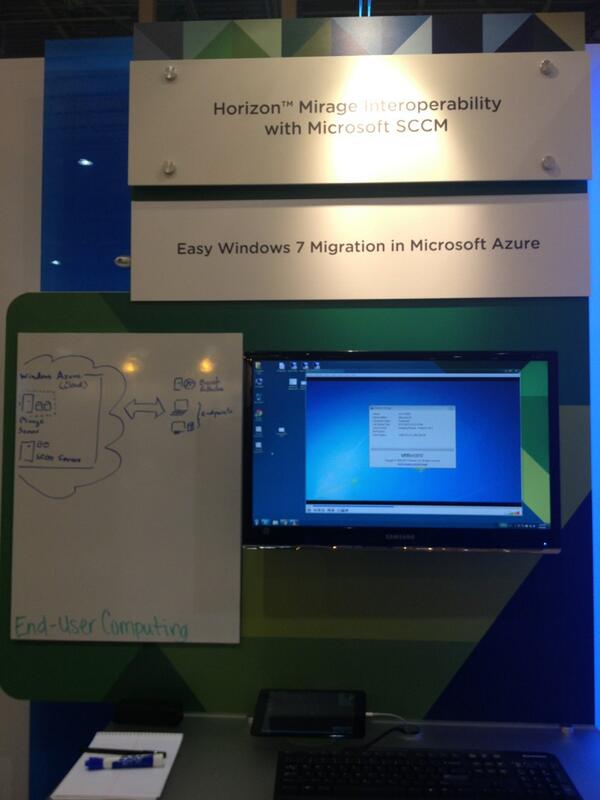 Into the TechEd camp, Horizon Mirage running in MS Azure for SCCM SW deployment