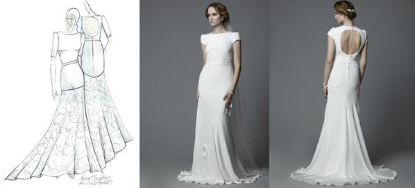 New Romantics @circabrides the process of design to finished dress Talluhla 1920's inspired