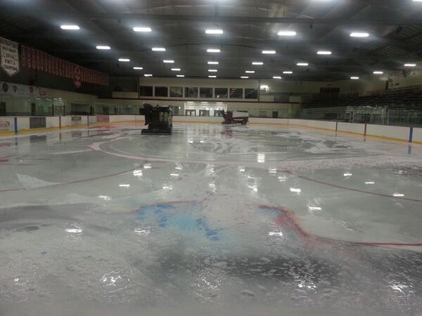 DougWoogArena's tweet photo. Ice is coming out of rink 1 for the summer. #meltdown http://t.co/WMuOrCOU3F