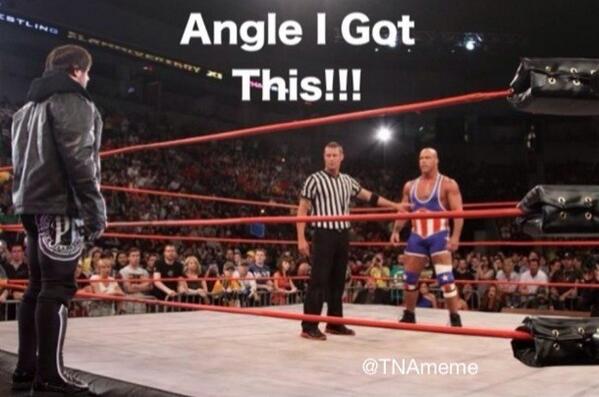 TNAmeme's tweet photo. @babyhebner Helping @RealKurtAngle ? #ImpactWrestling #TNAwrestling #WrestlingMemes #TNAmemes http://t.co/L1fB6InkgJ