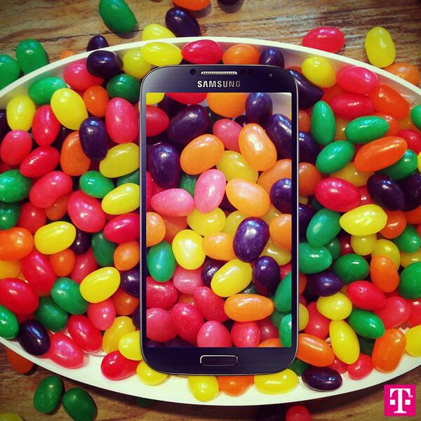 TMobile's tweet photo. Satisfy your sweet tooth with Jellybean. RT if you're enjoying #CandyMonth!  #Android #AndroidJellybean http://t.co/oKMYvvnEvQ