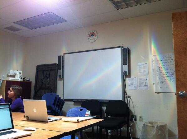 creativityctr's tweet image. SO many rainbows in the Lemelson classroom right now!