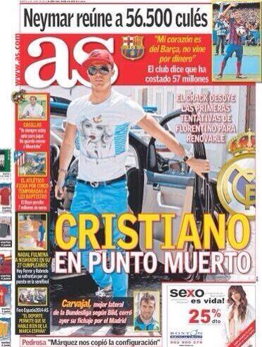 TheCristianoFan's tweet image. This is as cover today and Florentino Perez has told is that it is false. #RIPas