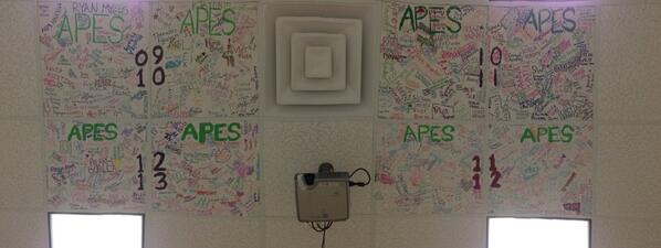 JRoMuniz's tweet image. Congrats 2012-2013 for making up on the ceiling! #threerules