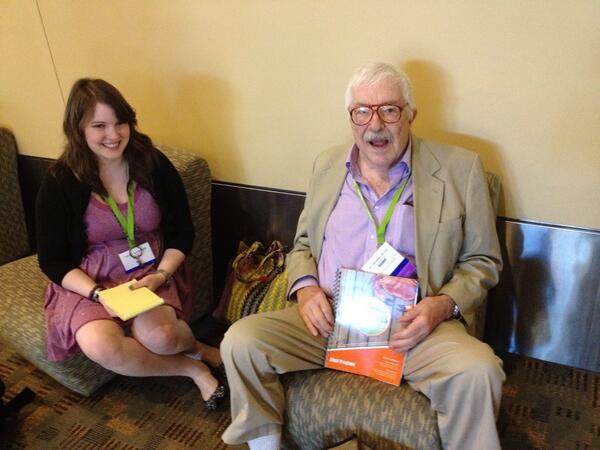 rgelula's tweet photo. "@AASMOrg: Photo: @HealthyLiving catches up with Dr. Wm. Dement at #SLEEP2013 http://t.co/7YvayzNBq0" 60 years since REM discovery