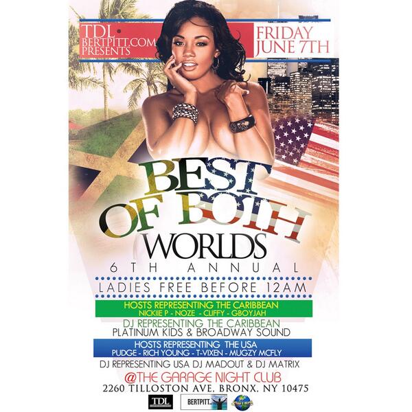 MATURE_TDL's tweet photo. Best Of Both Worlds this Friday @ The Garage - 2260 Tillotson Ave, Bronx, Ny http://t.co/umMAI62qxt