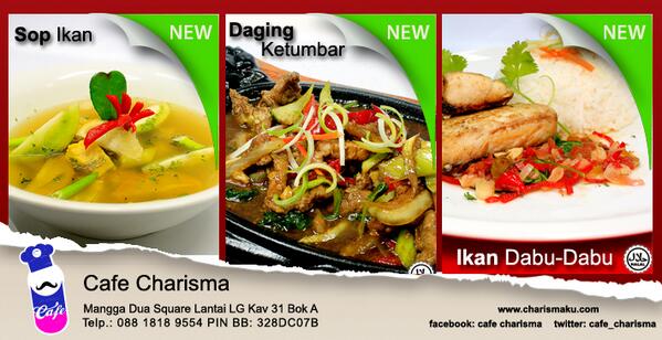 new menu from our chef only <a href="/Cafe_Charisma/">Cafe Charisma</a> <a href="/Mangga_2_Square/">Mangga Dua Square</a>