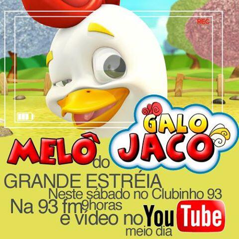 93FmGospel's tweet photo. #estreia Fique ligado neste sábado no #clubinho93. O Galo Jacob vai cantar sua primeira música! http://t.co/9OFkYYqCtX