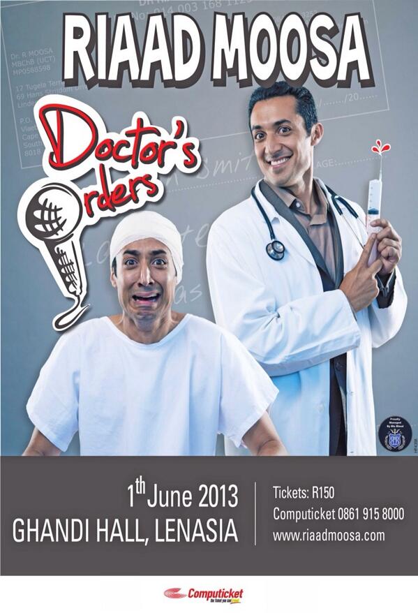 RiaadMoosa's tweet photo. #DoctorsOrdersLive #ghandiHall #Lenasia RT @shaaistakhan: @RiaadMoosa http://t.co/butgsgDK6r