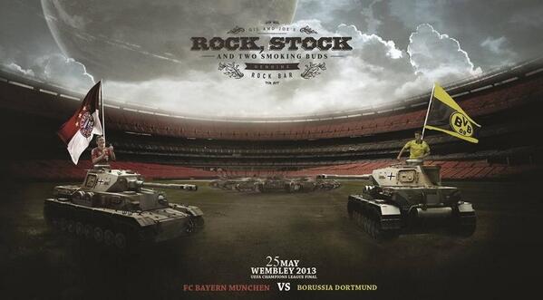 RockStockPub's tweet photo. Join us tomorrow at 9:15PM to watch the Final Champions League battle: Bayern VS Dortmund... Optional 20,000 Open LB http://t.co/WhdBUICazy