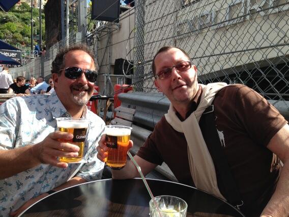 Rich beer testing #Monaco GP with Chris Le Chef