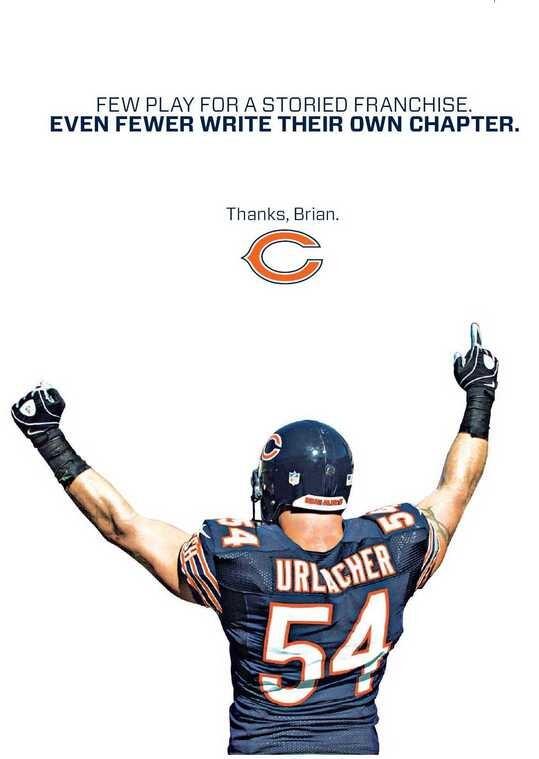 CamWorrell's tweet image. Classy move by the Chicago Bears today in the Tribune and the Sun-Times