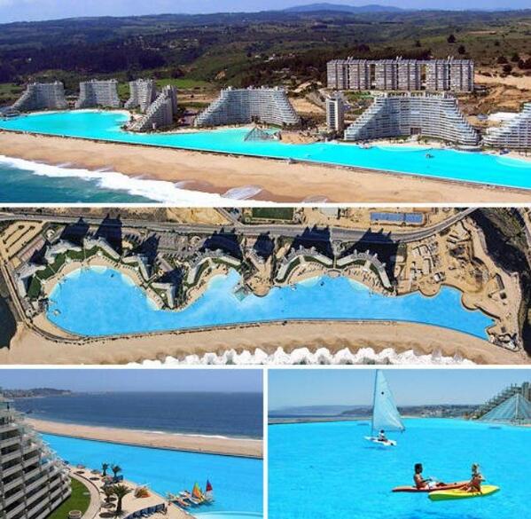 kathstro's tweet image. @justmyfish look here "@JeremyBloom11: Woah - “The worlds largest swimming pool at the San Alfonso del Mar Resort - http://t.co/aXLC97Feas”"