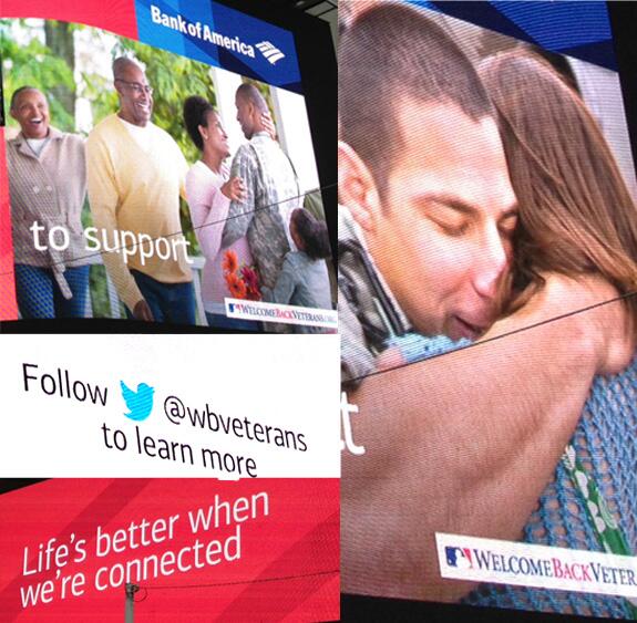 wbveterans's tweet photo. Thanks to @BofA_Community, @wbveterans is up in lights on a Times Square billboard: http://t.co/t9nNyInov8