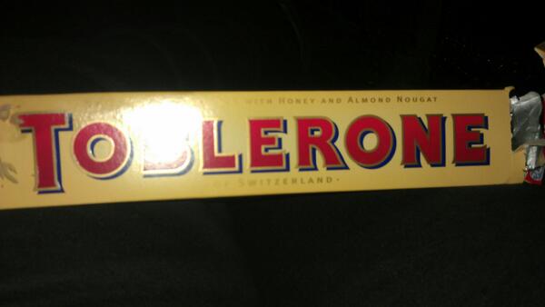 AndyPBurton's tweet image. Ooh...found in fridge &amp;amp; Mrs B&apos;s away! #triangularchocolate