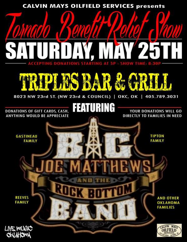 bigjoematthews's tweet photo. @dariusrucker Im tryin to help few Okla. families rebuild! How bout a RT or S/O to your Okie fans so they'l join us? http://t.co/sdcMgRttVu