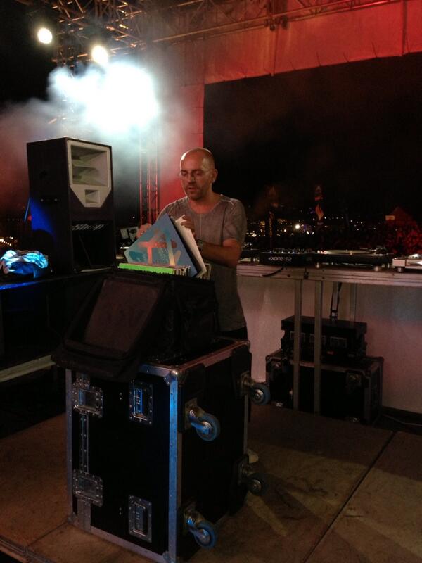 Sven Vath picking vinyl.