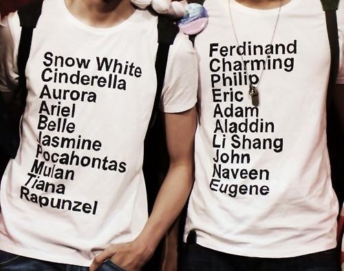 DisneyGAG's tweet photo. T-shirts for you and him. How cute it is! http://t.co/21Sbay4RoJ