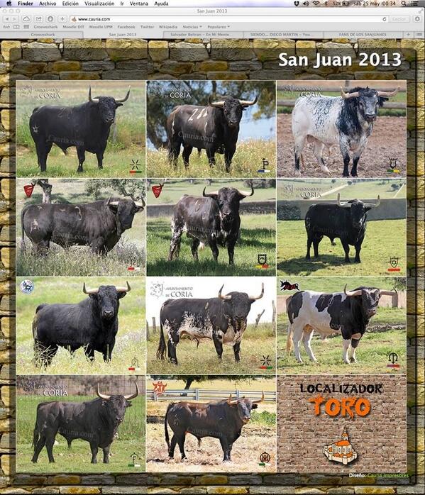 JCAURIENSE2013's tweet photo. Cartel de toros San Juan 2013. http://t.co/IdeMHVkjXa