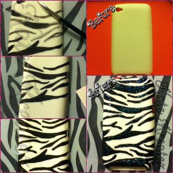 KateKreatez's tweet photo. Sneak peek of my #DIY iPod Case! #art #zebra #glitter #fun http://t.co/fgkxGc69U1
