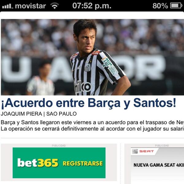ElToky's tweet photo. Listo Neymar http://t.co/qBI8Fz8RGF