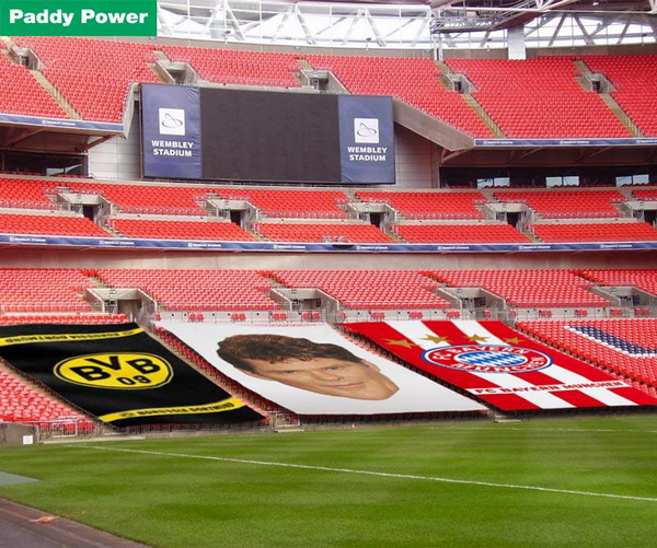 paddypower's tweet photo. Typical. The Germans have already got the towels down at Wembley. http://t.co/9pf6yguC8i
