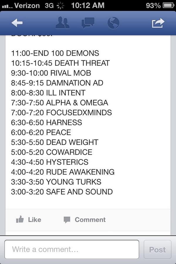 We play <a href="/RainfestNW/">RAINFEST</a> today at 6:30