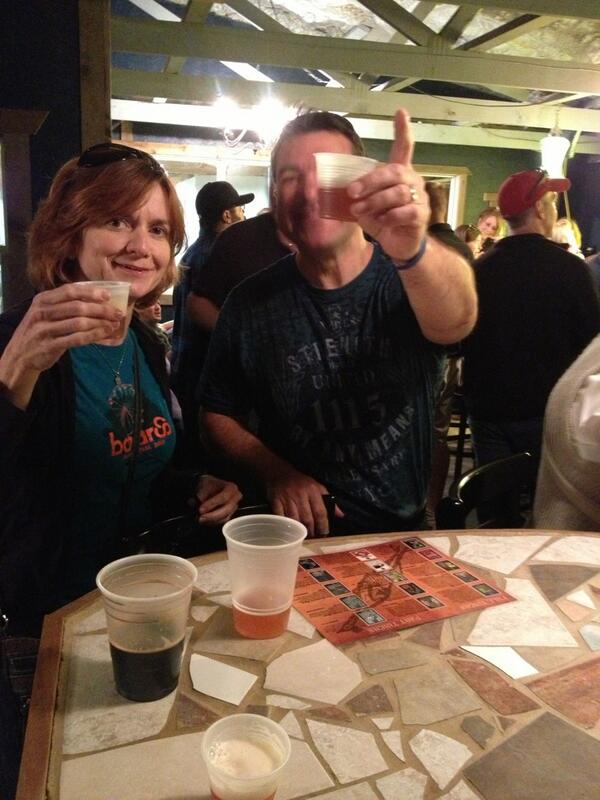 SecondWaveBeer's tweet image. Sampling raspberry ale at @DarkHorseBrewCo. @WestMiBeerTours #BeerMi @beerbus