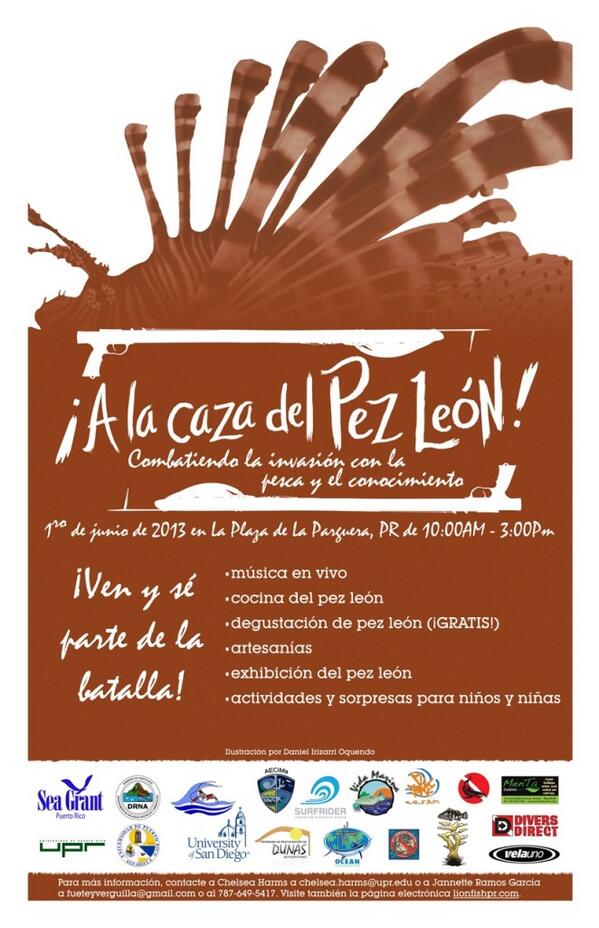 A la casa del pez leon... lionfishpr.com June 1 #LaParguera #PuertoRico #lionfish #invasion #lionfishhunt