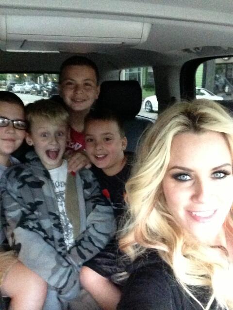 JennyMcCarthy's tweet photo. Date night with the boys. http://t.co/5BrCECg6oI