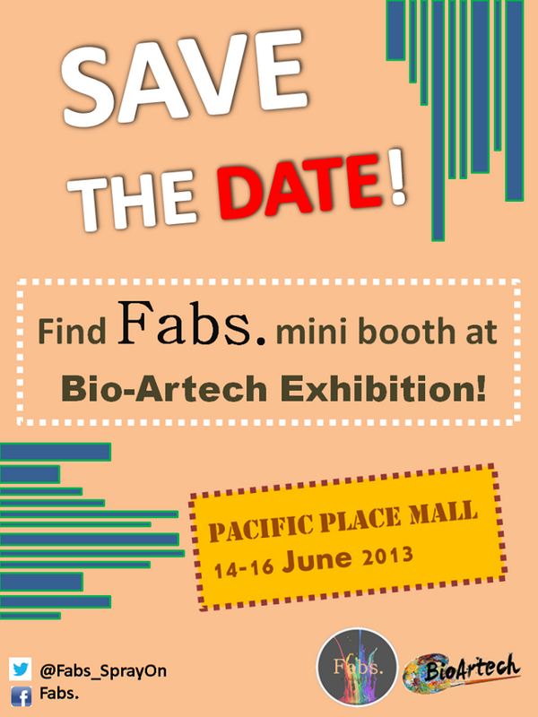 Fabs_SprayOn's tweet photo. Find our mini booth at the biggest event this year, Bio-Artech Exhibition! Go grab this fabulous stuff :) http://t.co/LItMGGwv7F