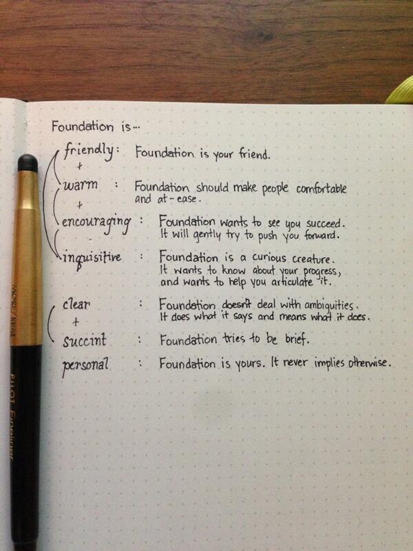 onfoundation's tweet photo. Making some late-night writing guidelines for our copy! -J http://t.co/q1Jx4A3iO5