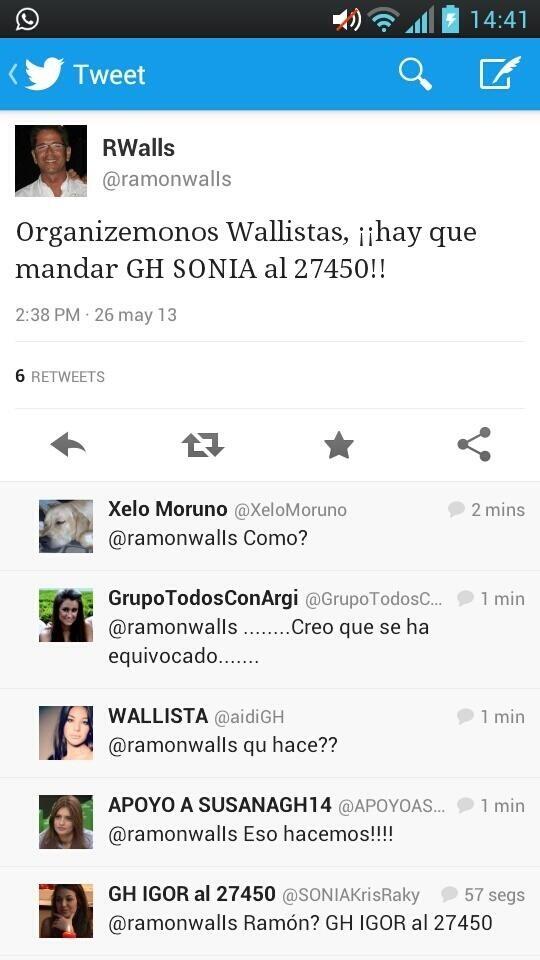 DirectionerN's tweet photo. HASTA SU PADRE LO PIDE GH SONIA AL 27450 http://t.co/qgUrUjP4XV