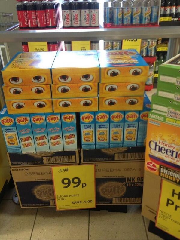 ExpressEye's tweet image. Yes! Finally those sugar puffs are back on a offer, get them out your warehouse and on a stack!