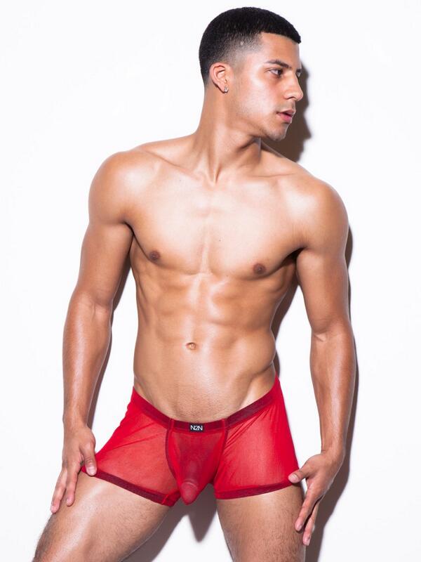 CollegeJocks on X: Now onto the new @N2NBodywear order . Loving these #N2N  Sheer Trunk Red is hot @alistair_barton  / X