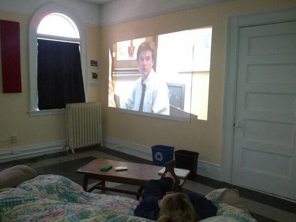 gregludovici's tweet photo. The @SeaTeaImprov Studio has been modified for your #BluthParty viewing comfort &amp; pleasure! http://t.co/ZsJa3YJ6UW