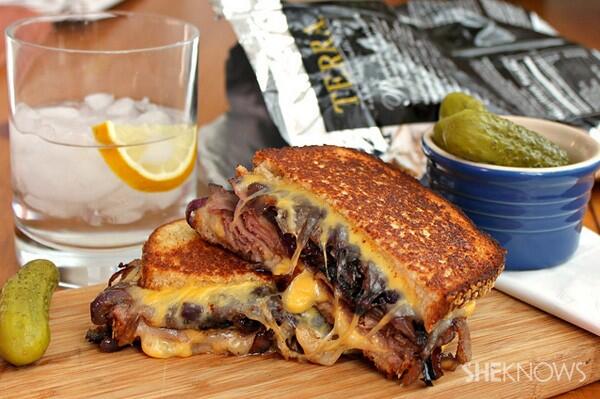Today's special: the Smokehouse. Roast beef, caramelized onions, and cheddar on white.