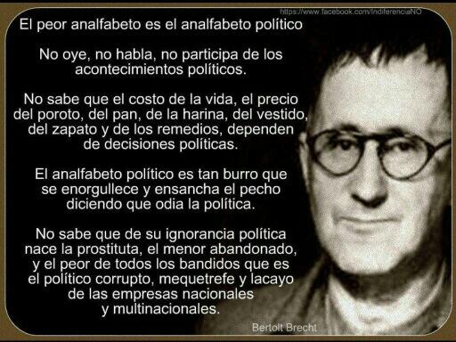 rbnmad's tweet photo. "El analfabeto político." http://t.co/rirpW6oOvx