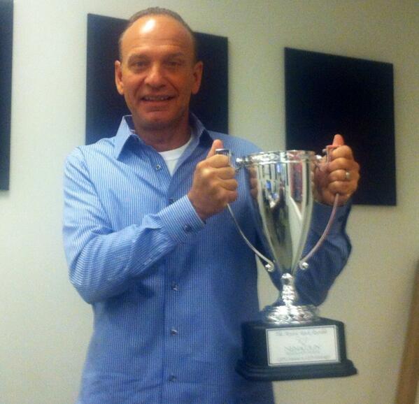 Bringing home the cup! New Cleveland baby, #winners.