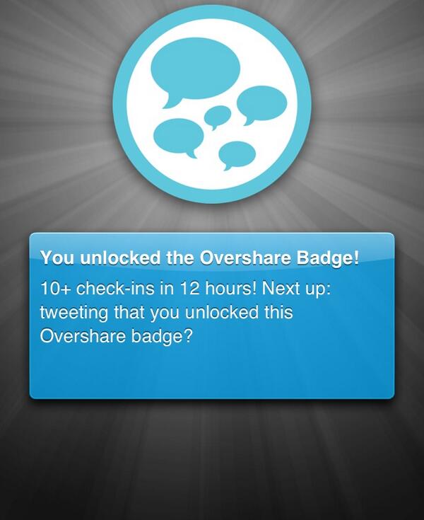 dustinmccory's tweet photo. Unlocked the "Overshare" badge! http://t.co/64w6aVZZnf http://t.co/TeZPvwna1K