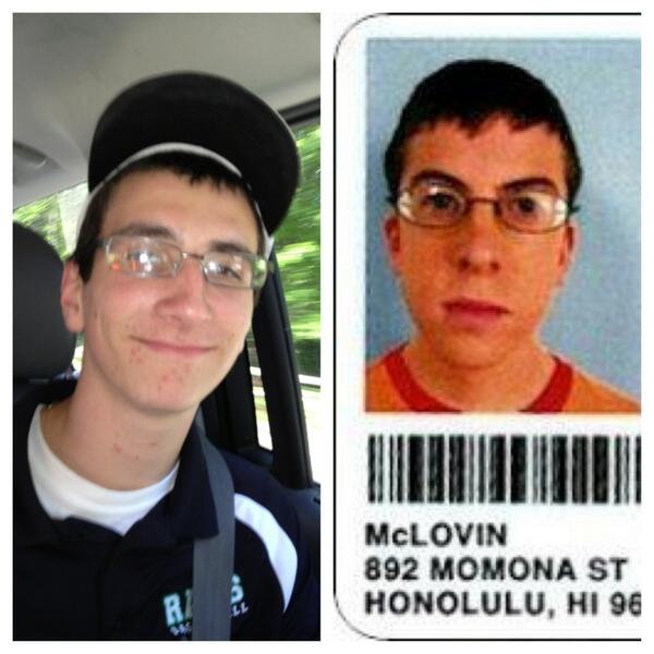aalexander524's tweet photo. Robert "mclovin" Betza #superbad http://t.co/VCK9ccifX8
