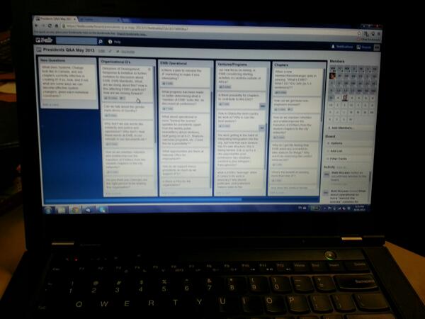 EWBCarleton's tweet image. “@mclean_matt: #EWB is trying out a new platform for presidents retreat Q&amp;amp;A. #beyondstickynotes http://t.co/Br9LF0HTdE” A GREAT platform!