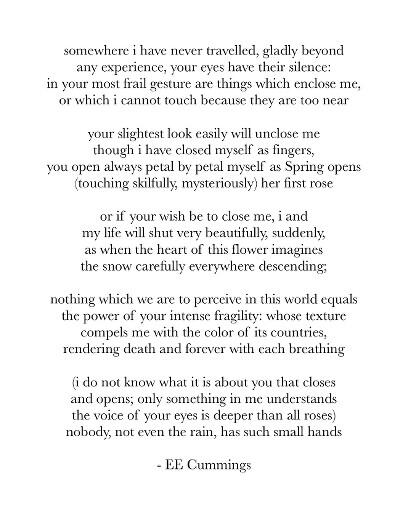 MizNadia's tweet image. Poetry refreshes the soul. One of my favourites by E. E. Cummings. #poetry #love #differentDNA
