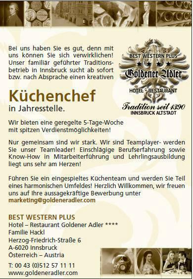 +++Oscars Job Tipp+++

Küchenchef/Jahresstelle in Innsbruck gesucht...

oscars.at/betriebe/compa…