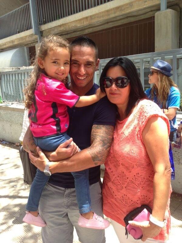 Una fotito después del partido co mi princesa y la suegriiiiiii siempre apoyando me❤