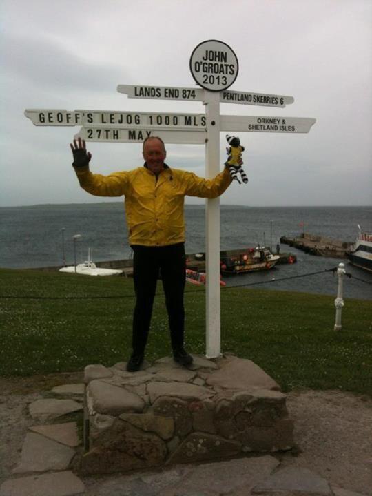 They made it!! Two mad Geordies have cycled the length of Great Britain! 1000 miles in 20 days! #lejog