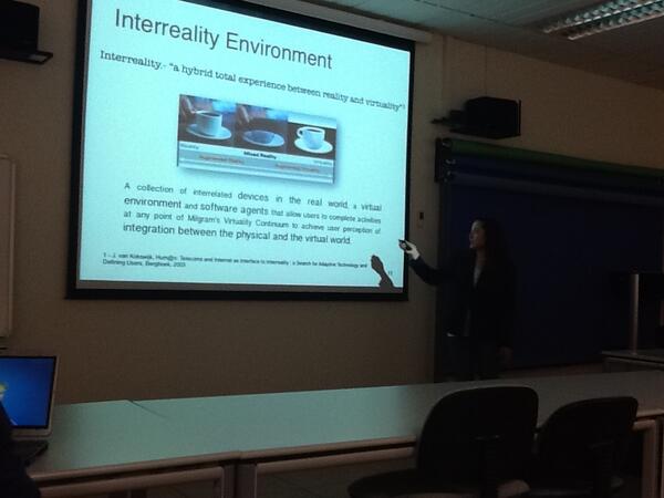 dleony's tweet image. RT @ivanjo1440: #proyecteee Anasol Peña on Interreality environments  #projecteee