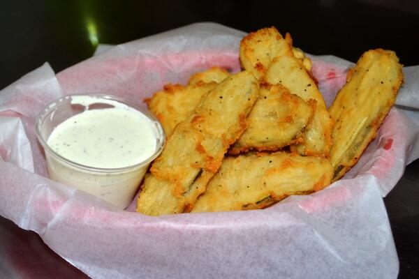 NacBurger's tweet photo. Fried Pickles at NacBurger! These hand-breaded sliced stackers are AMAZING! http://t.co/2ZYyxcqetl