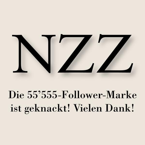 NZZ's tweet photo. Die 55'555-Follower-Marke ist geknackt. Vielen Dank! Wer das heute retweetet, kann 1 von 3 Digital-Abos gewinnen. http://t.co/A4xibl8Vxo